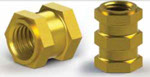 Threaded inserts for plastic rotomolding available in 2 lengths and sizes from 3mm to 10mm